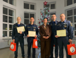 Анна Кротова поздравила с профессиональным праздником сотрудников 82-й пожарно-спасательной части